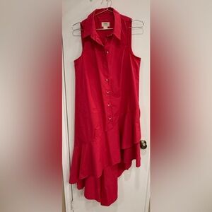 Maeve brand dark pink Asymmetrical Dress